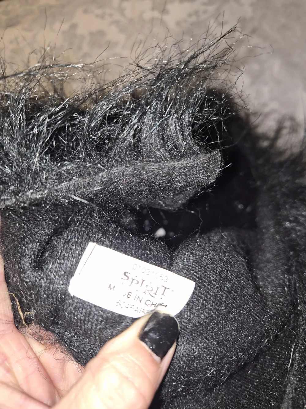 Spirit Black Gorilla Mask with Faux Fur